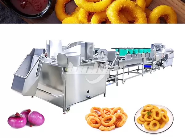 Automatic Crispy Onion Rings Frying Line